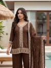 KF 6050 Kalaai Vichitra Silk Embroidery Kurti With Bottom Dupatta
